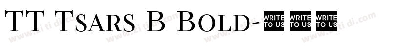 TT Tsars B Bold字体转换